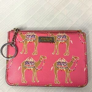 Kate Spade Camel Party Bitsy Wallet Coin Purse liberty street pink